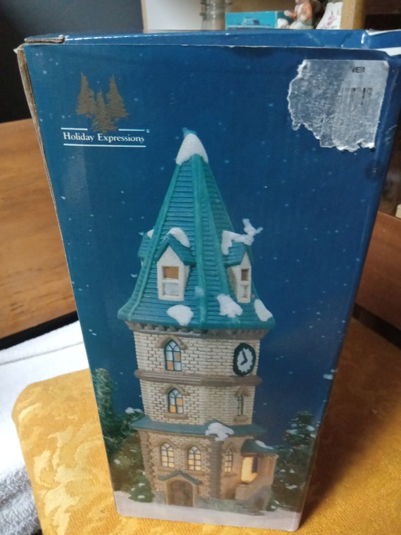 St. Nicolas light up porcelain square in box