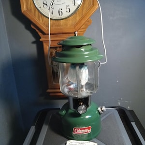 Coleman 220 J 195  double mantle lantern plus carrying case Circa. 1979
