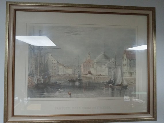 Faneuiel Hall from the water framed print