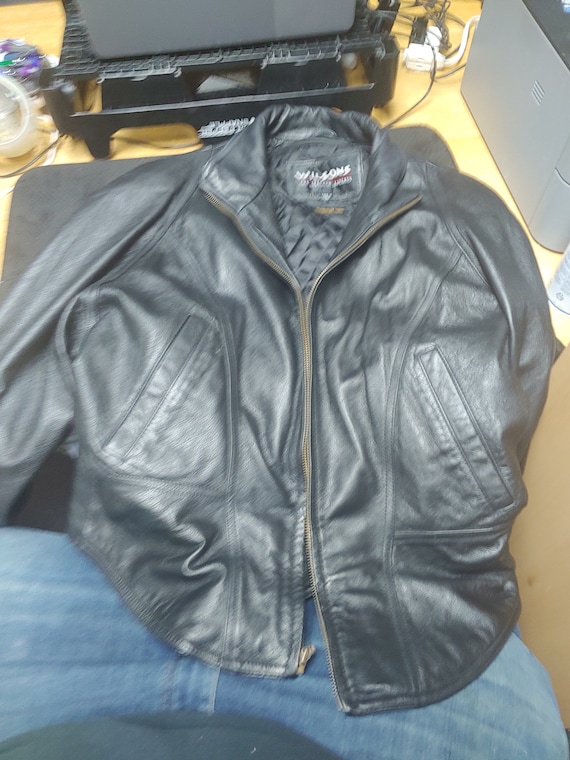 Woman's large Biker leather jacket by Wilson's