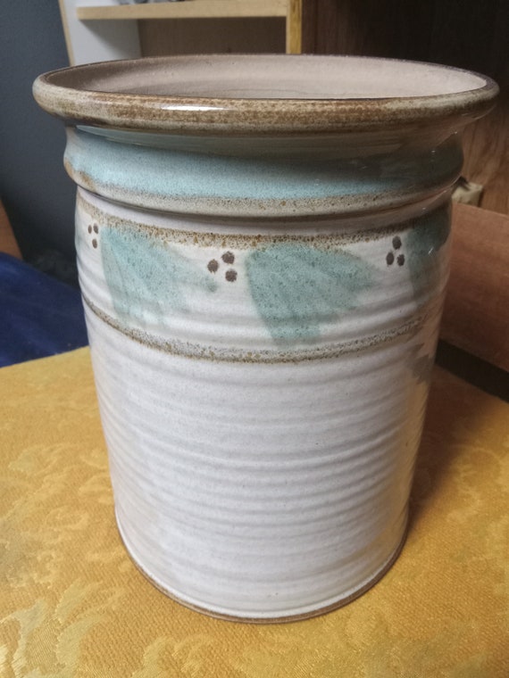 Multicolored stoneware pottery piece