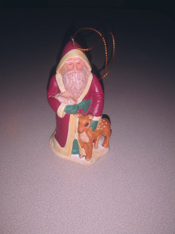 Santa and Rudolph by American Greetings Company ornament Circa. 2000