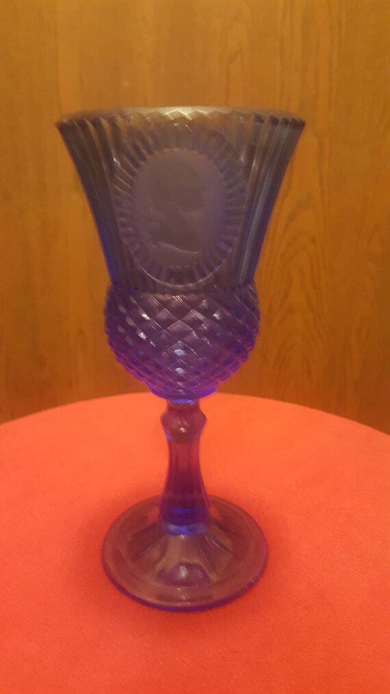 Avon George Washington Fostoria Glass Goblet/candle holder