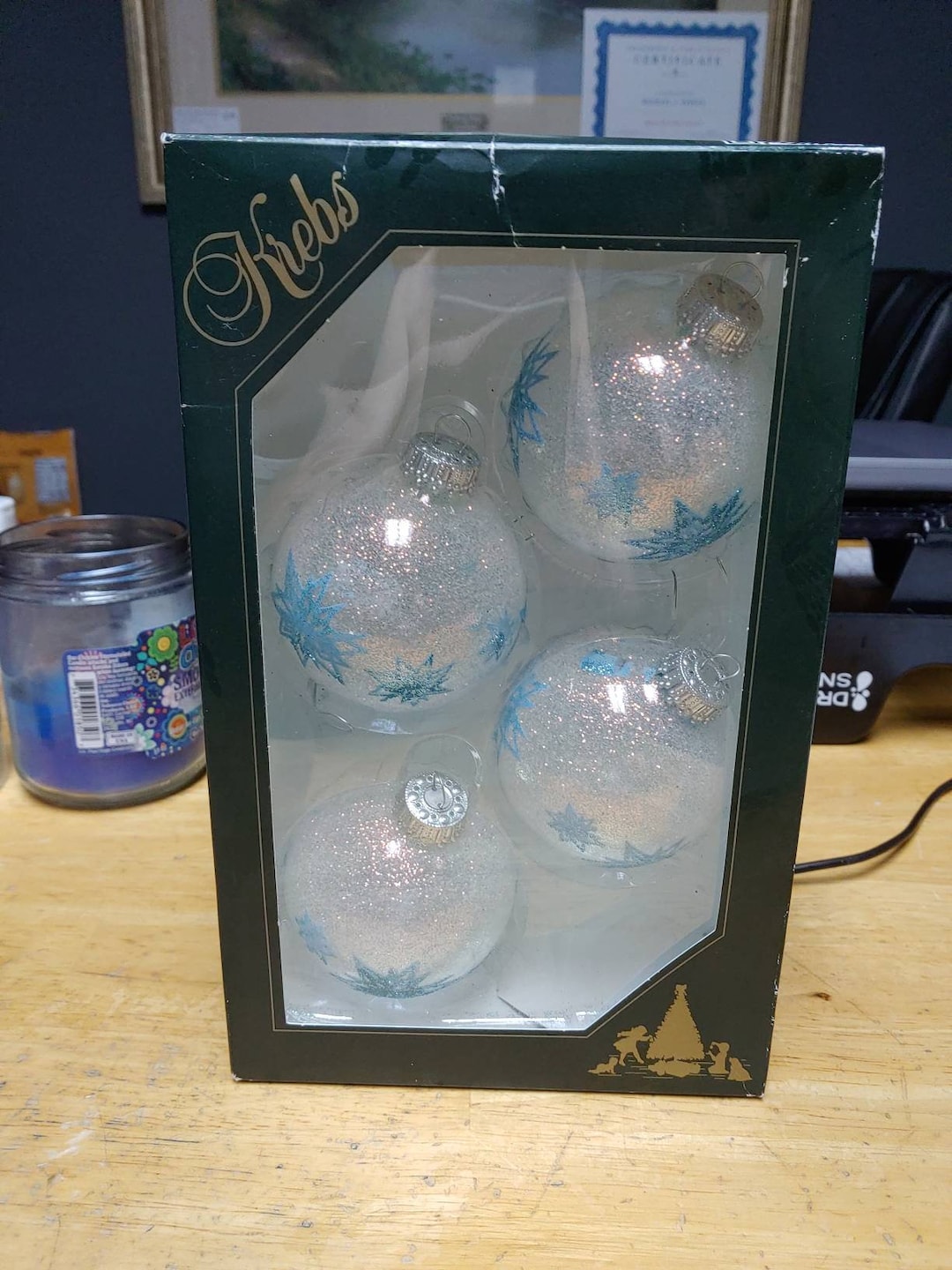 4 Pack Krebs Ornaments in Original Box Circa. 2001 Etsy