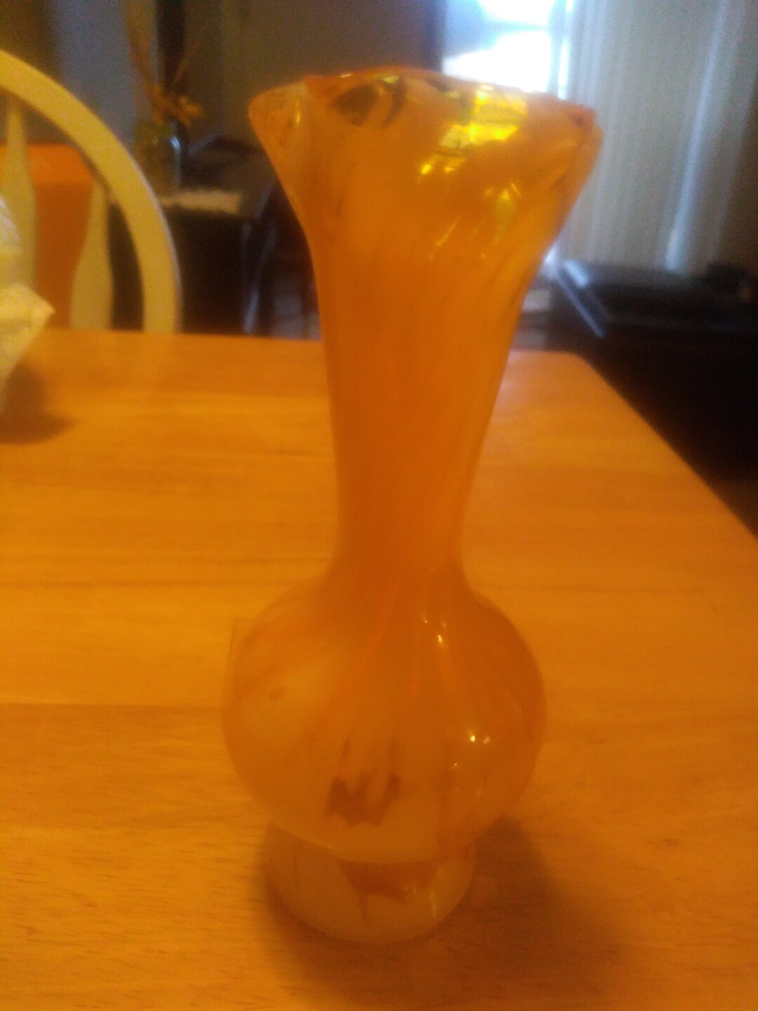 Butterscotch Cream Translucent Splatter Glass Vase Hand Blown - Etsy
