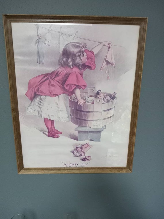 A Busy day signed by the Artist: Maud Humphrey Circa. 1980s
