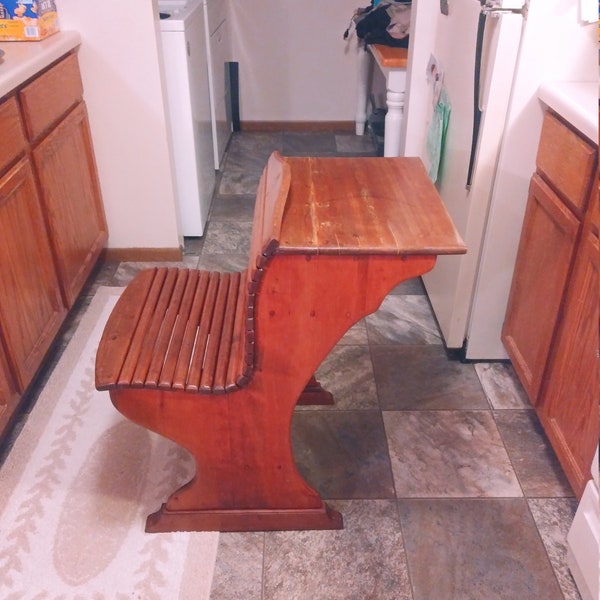 Antique Wood School Desk Etsy