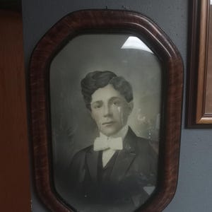 1911 walnut framed Photograph of Jack Reagan, Ronald Reagan&#39;s Father.