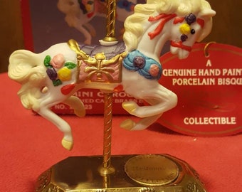 1 horse carousel on brass base
