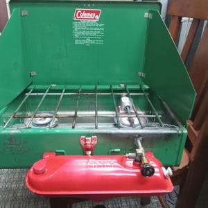 Coleman 425E double burner campstove Circa. February 1973