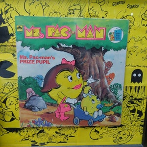 Ms PAC Man illustrated Golden Book Framed Circa. 1983 image 2