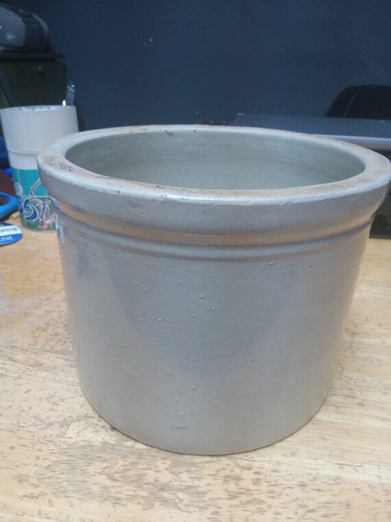 Salt glazed stoneware crock Circa. 1910