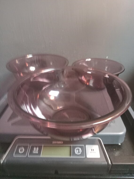 Pyrex cranberry mixing bowls