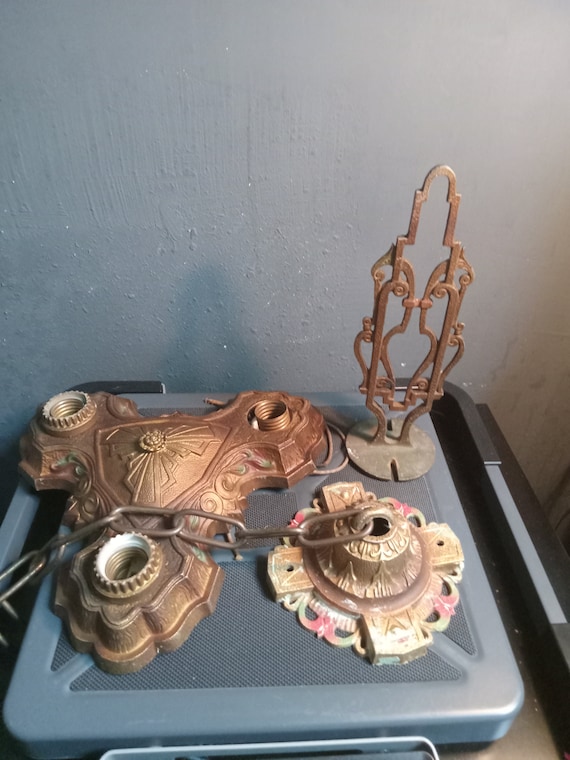 Winthrop Virden or LaSalle chandelier with original polychrome