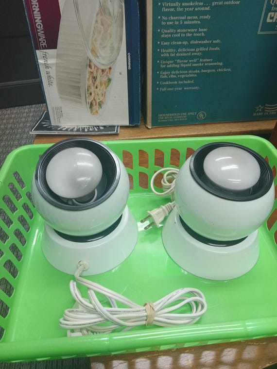 Pair of mid century portable eyeball lamps Circa. 1970s