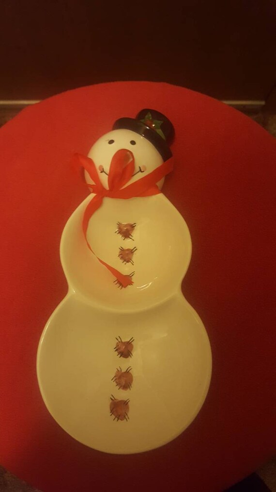 Gift Co Smiling Snowman Candy Dish
