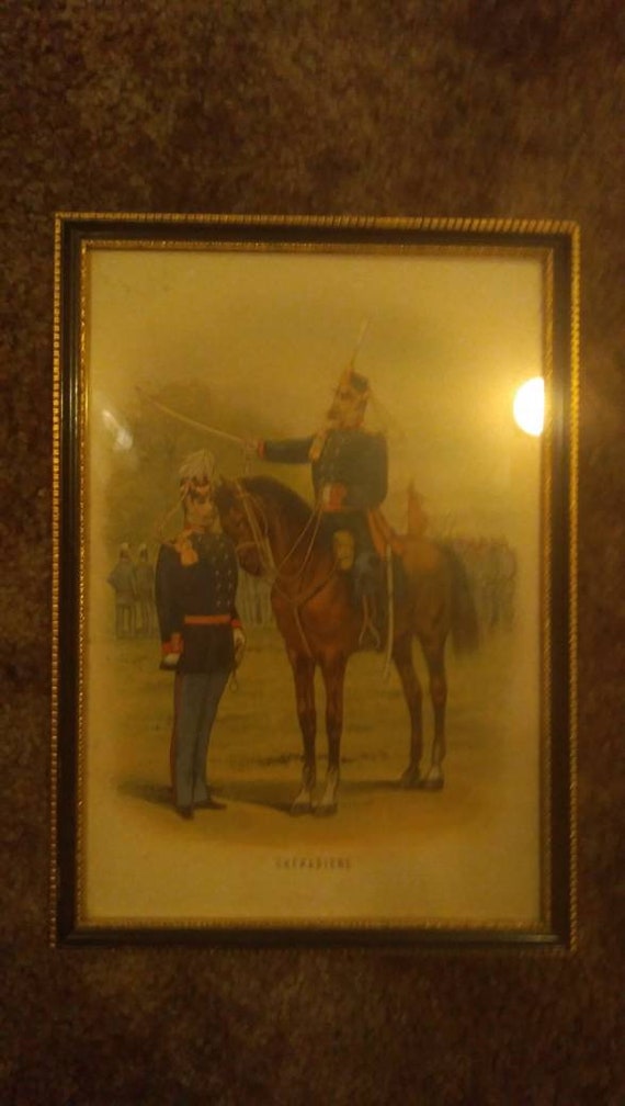Grenadiers Etching framed by W. Frank Gadsby London England Circa. 1909
