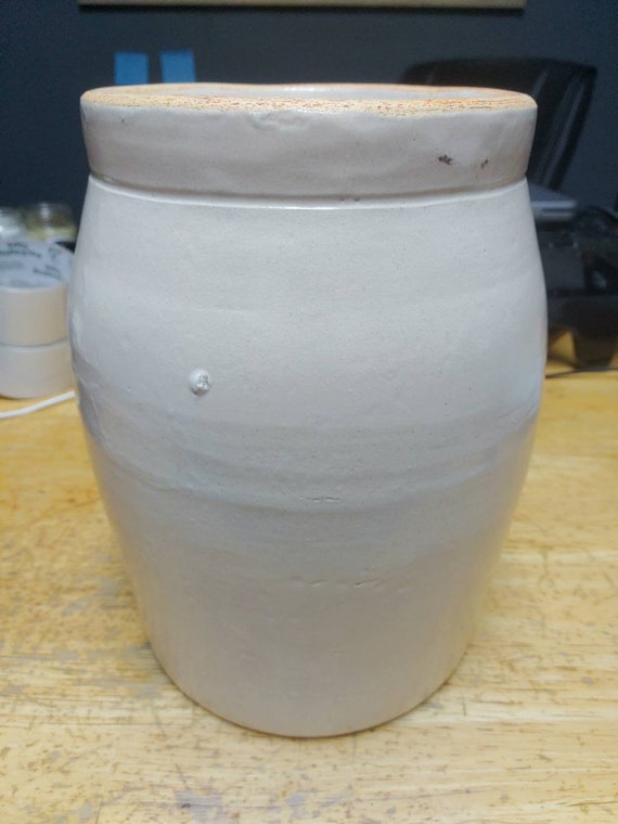 Salt Glazed stoneware Butter Churn Crock Circa. 1910s