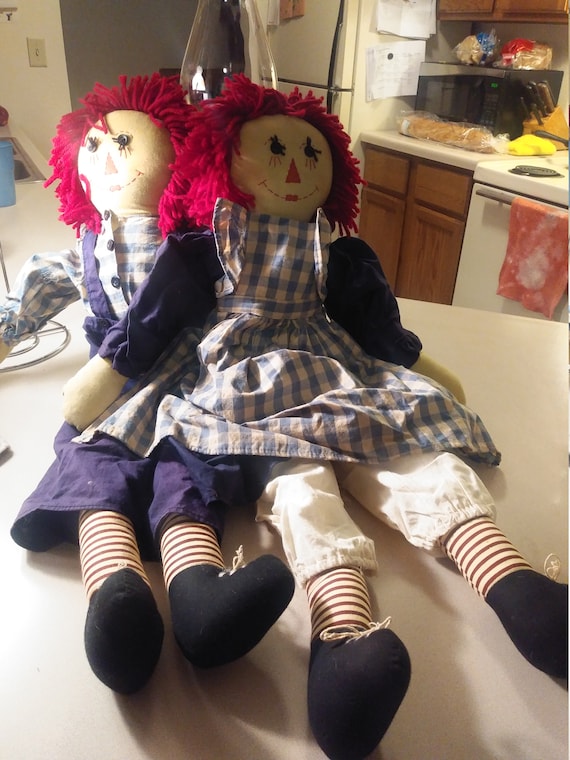 Raggedy and Andy rag dolls by Unicorn Merchandise Circa. 1970s