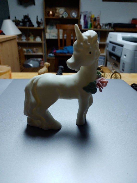 Bisque porcelain unicorn Circa. 1980s