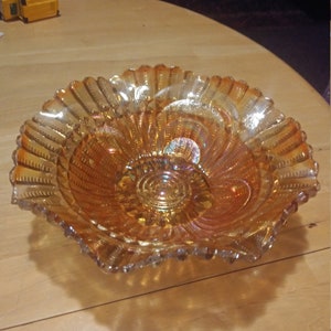 Ruffled edge Imperial carnival glass Circa. 1920