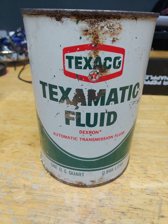 Texaco Texamatic Fluid one quart tin can Circa. 1940s