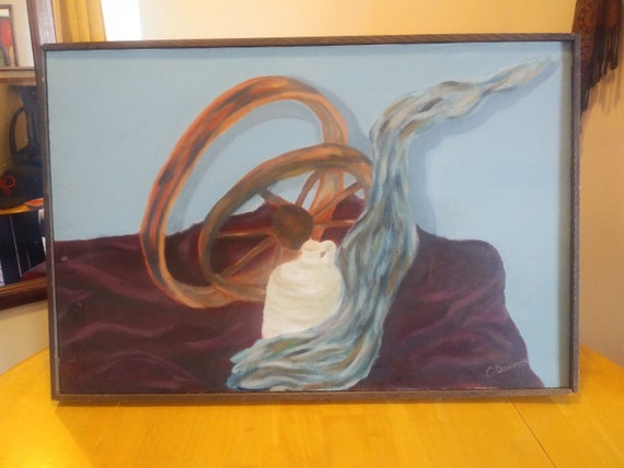 Vintage oil painting by G. Davidson 1990