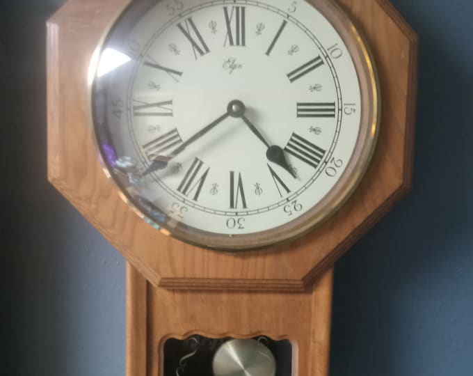 Elgin Pendulating Regulator Wall Clock - Etsy