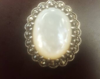 Pendentif Cœur En Argent 925 Avec Marcassite Et Abalone - Chaîne 18 Pouces (Silverspeck)