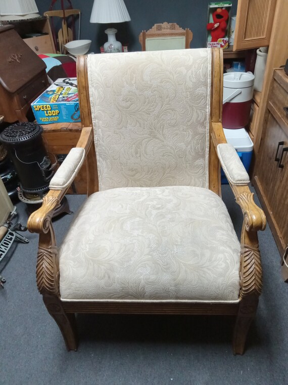 Ethan Allen scroll arm chair