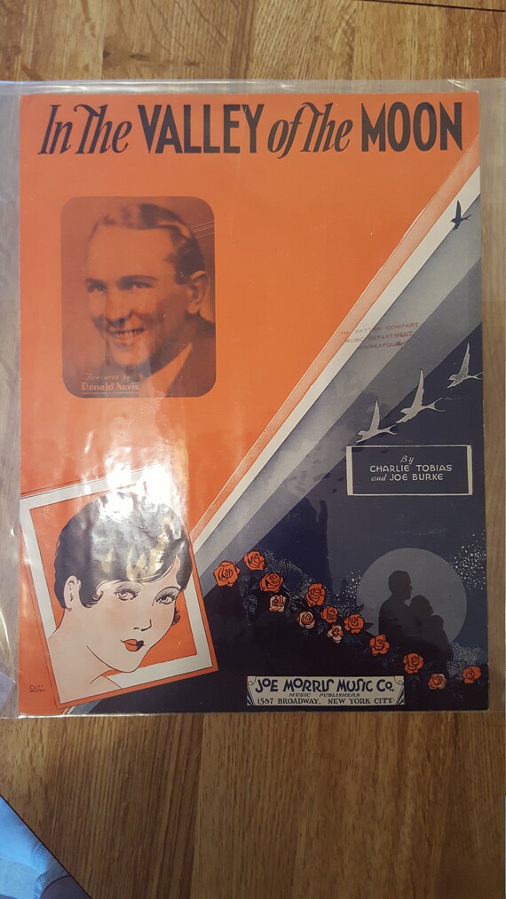 In The Valley of The Moon by Charlie Tobias and Joe Burke sheet music 1932