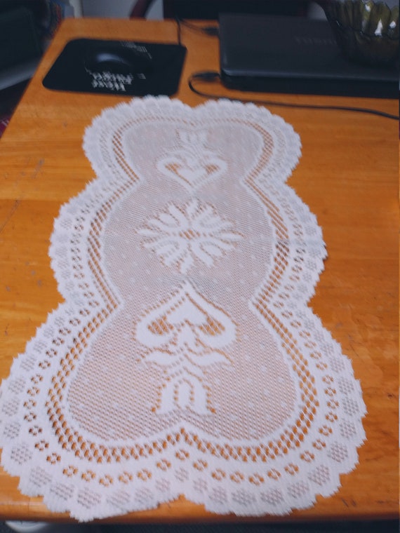 23 inches wide crochet doily Circa. 1970s