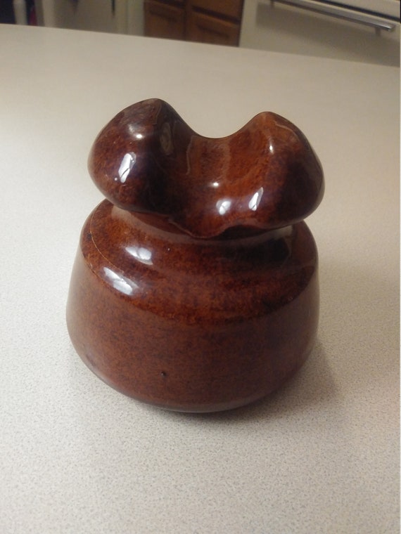 Brown porcelain insulator Circa. 1900s