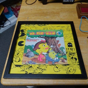 Ms PAC Man illustrated Golden Book Framed Circa. 1983 image 1