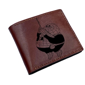Cartera de cuero premium de Spiderman divertida y gorda, cartera divertida de dibujos animados de Spiderman, regalo para él, nueva cartera navideña de superhéroes de Los Vengadores con arte de fan