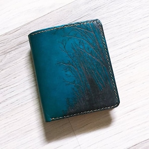 Forest wallet, Minimalist Classic Wallet, Nature Lover, Tree of life Wallet, Christmas Gift, Customized Celtic unisex gift, Gift For Him