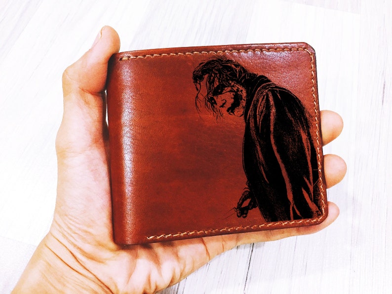 Joker RFID Blocking genuine leather wallet, DCU Gift,Superhero w