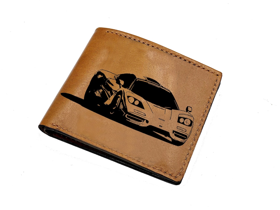 F1 Wallet Handmade Cowhide Leather Wallet, Mclaren F1 Supercar Design - Etsy