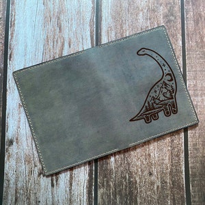 Portefeuille pour homme en cuir haut de gamme Dinosaur Nature, griffonnage de la période jurassique du trias, idée cadeau de Noël portefeuille en cuir dinosaure unisexe