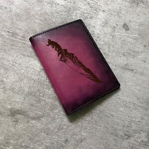Crysknife blade premium leather wallet, custom leather wallet gift, Weapon of Dune Christmas men wallet gift idea, genuine leather wallet