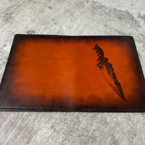 Crysknife blade premium leather wallet, custom leather wallet gift, Weapon of Dune Christmas men wallet gift idea, genuine leather wallet