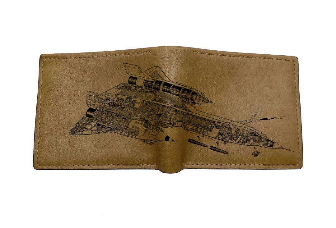 Cutaway Lockheed Wallet/military Vehicles Gift/premium Leather Handmade