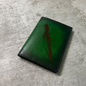Crysknife blade premium leather wallet, custom leather wallet gift, Weapon of Dune Christmas men wallet gift idea, genuine leather wallet