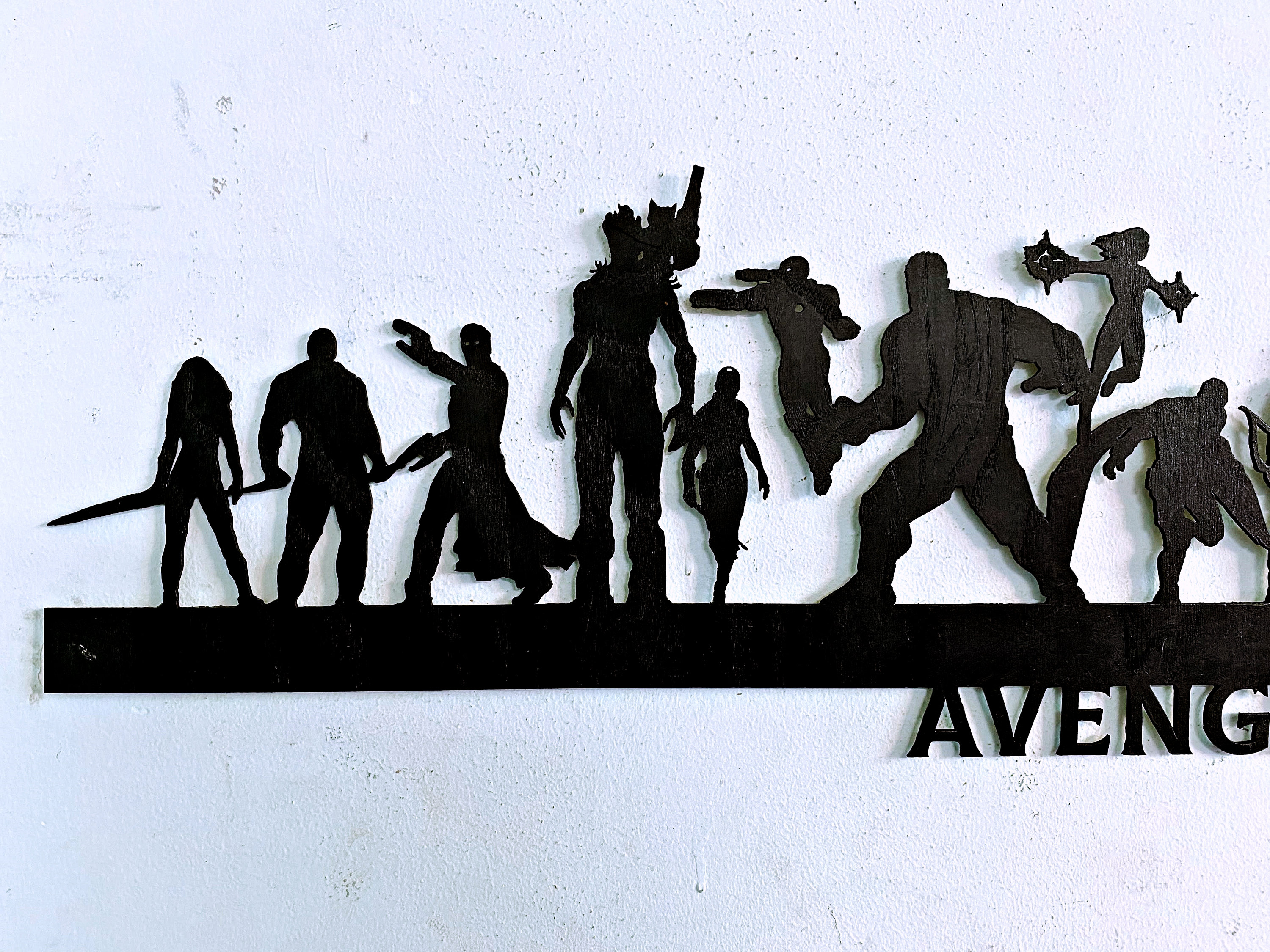 Avengers Wooden Wall Art Home Decor Superheroes Concept Wall Etsy