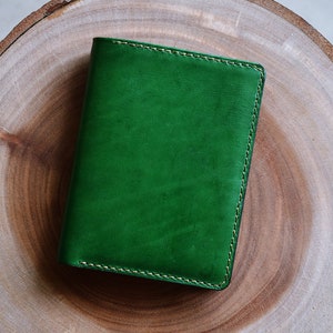 Portefeuille minimaliste en cuir de vachette premium, portefeuille classique avec gravure de message personnalisé, portefeuille pour homme en cuir fait main, cadeau portefeuille minimaliste de Noël