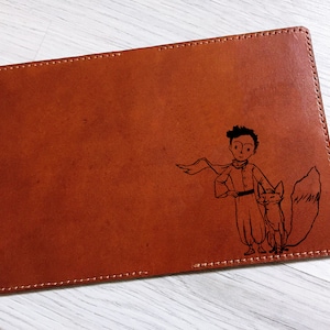 Le Petit Prince Premium Leder Passhalter, Minimalist Little Prince Passbrieftasche, Passetui, Weihnachtsreisezubehör Geschenk