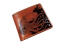 Octopus Leather Wallet, Unique Alien Design, Personalized Gift product logo