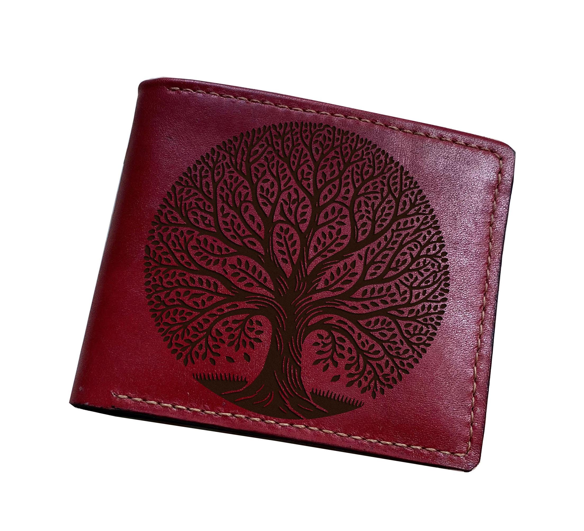 Wallet Tree Handmade Leather Tree of Life Wallet: Personalized Forest Gift - Etsy