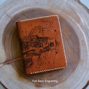 Portefeuille en cuir véritable de qualité supérieure pour avion, cadeau fait main Captain Pilot Classic, nouveau portefeuille de Noël abordable, nouveau portefeuille cadeau fête des pères