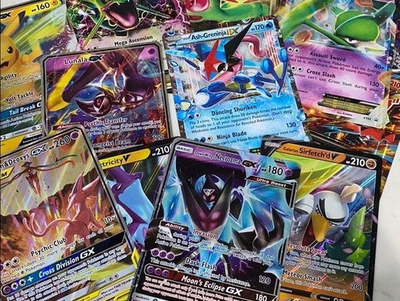 Custom Made Pokemon Card Lot Guaranteed Ultra Rare Rainbow Etsy Uk